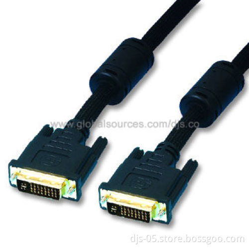 DVI Cables with DVI 24 + 5 Male Connectors, Available in Various Lengths